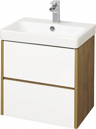 Акватон Мебель для ванной Сканди 55 дуб рустикальный, белая – фотография-2